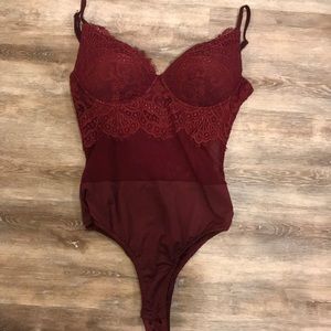 Burgundy bodysuit